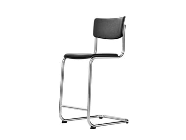 S 43 PVHT - Cantilever upholstered stool by Thonet