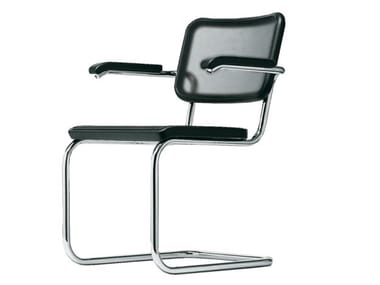 S 64 N - Cantilever mesh chair with armrests by Thonet