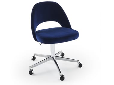 SAARINEN CONFERENCE CHAIR RELAX - Swivel office chair with castors with 5-Spoke base by Knoll