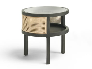 SACHER - Vienna straw coffee table with storage space by Fratelli Boffi