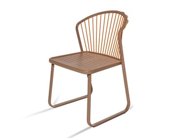 SALLY - Sled base stainless steel garden chair by Coro