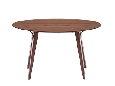 SALT & PEPPER 2 - Round wooden dining table by Tonon