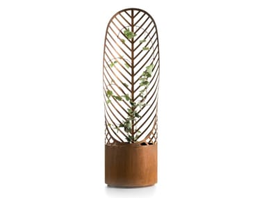 Screen-Pot - Corten™ Garden Partition With Trellis by De Castelli – TRDST