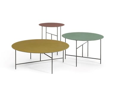 SEN OUTDOOR - Glazed lava stone garden side table by DE PADOVA