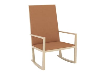 SERENA BU1356 - Rocking oak easy chair by Andreu World