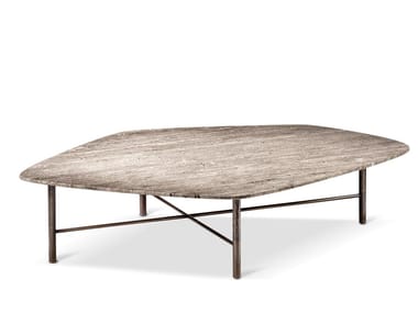 SHANGHAI - Low travertine coffee table by Cantori