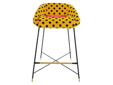 SHIT - High fabric stool with back (Request Info)