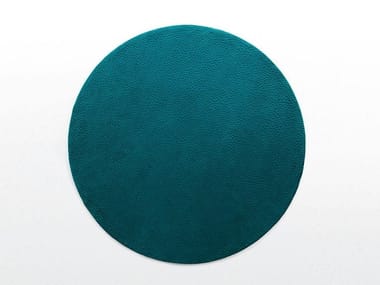 SHORE - Solid-color round wool rug by Paola Lenti