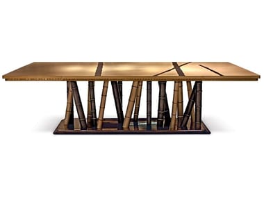 SIAM - Rectangular brass table by Sicis