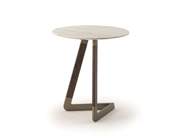 DRUM - Marble side table by Turri
