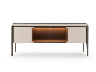 PINNACLE - Wooden sideboard with integrated lighting by Turri