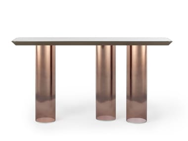 SIGNORE DEGLI ANELLI - Rectangular Borosilicate glass console table by Reflex