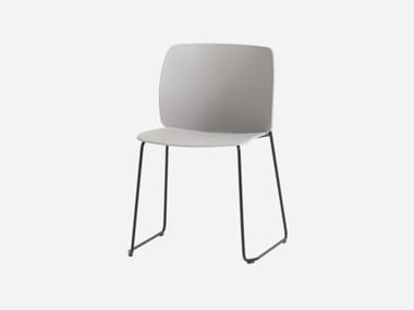 ARYN MAX - Sled base stackable polypropylene chair by Inclass