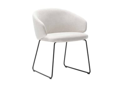 BINAR 60 - Sled base upholstered fabric chair by Inclass