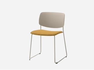 ARYN - Sled base stackable fabric chair by Inclass