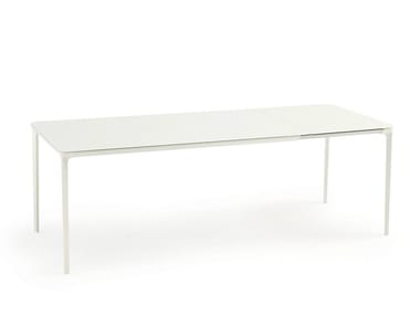 SLIM EXTENSIBLE - Extending glass and aluminium table by Sovet Italia