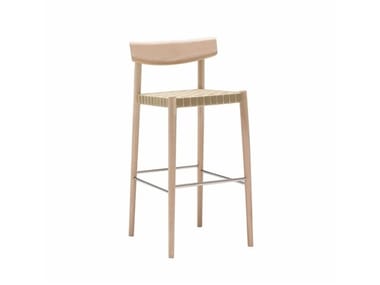 SMART BQ0644 / BQ0658 - High beech stool with back by Andreu World