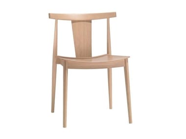 SMILE SI0325 - Stackable open back beech chair by Andreu World