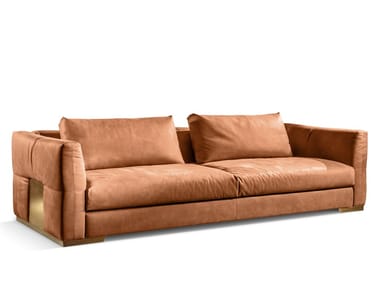 MONTECARLO - Leather sofa by Cantori