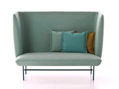 GIMME SHELTER - High-back fabric sofa with removable cover by Moroso