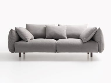 SOFFIO - 3 seater recycled fabric sofa by Lema