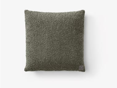 SOFT BOUCLE CUSHION SC28 - Solid-color square cotton and wool cushion by &tradition