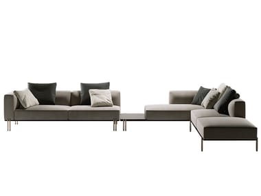 SOFT RATIO - Corner sectional leather sofa by Paolo Castelli