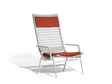 SOLARIA - Rope garden armchair with armrests by Poltrona Frau