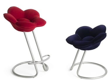 SOSHUN - Cantilever velvet stool by edra