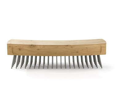 SPAZZOLA - Solid cedarwood bench by Riva 1920