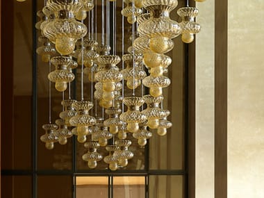 SPINN - Venetian crystal pendant lamp by Barovier&Toso