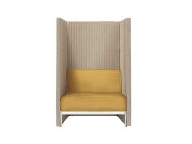 STAND BY LC - High-back fabric armchair by Frezza