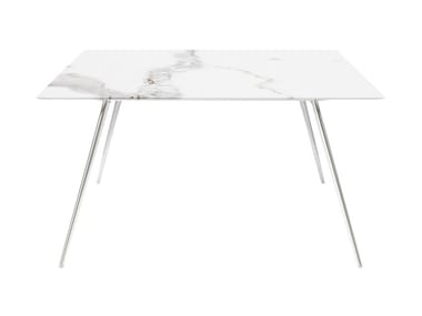 STAY - Table with conical stainless steel legs by Cappellini