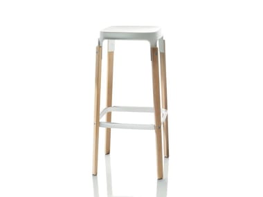 STEELWOOD - High stool by Magis