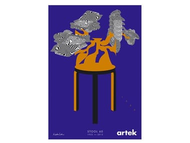 STOOL 60 ANNIVERSARY POSTER - Print on paper by Artek