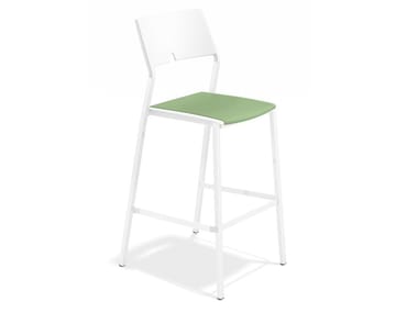 AXA BARSTOOL 1065/07 - High plastic stool with integrated cushion by Casala