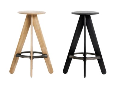 SLAB - High wooden stool by Tom Dixon