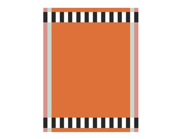 STRICT RAYURES - Handloom Bamboo silk, cotton weave and wool rug by CC-Tapis