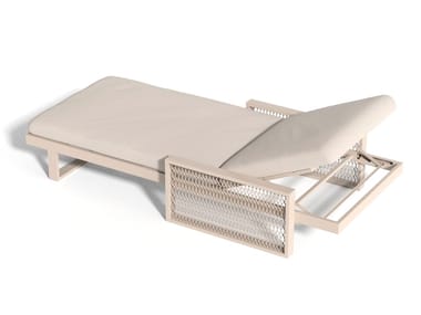 THE FACTORY - Recliner aluminium sun lounger with armrests by Vondom