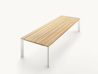 SUNSET - Rectangular wooden garden table by Paola Lenti