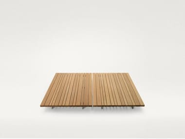 SUNSET - Low rectangular wooden coffee table by Paola Lenti