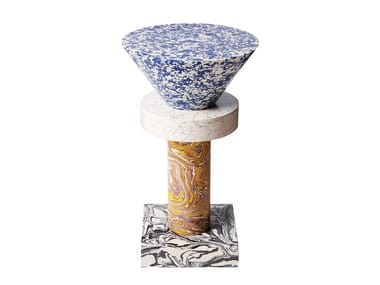 SWIRL TABLE CONE - Round marble coffee table by Tom Dixon