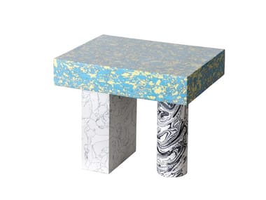 SWIRL TABLE LOW - Low marble coffee table by Tom Dixon