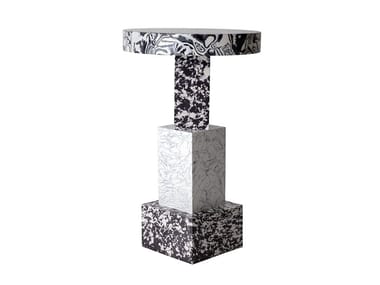 SWIRL TABLE TALL - Marble high side table by Tom Dixon