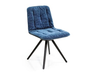 SHILO - Swivel upholstered trestle-based fabric chair by Wittmann