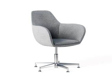 SKYLINE - Swivel fabric office chair with armrests with 5-Spoke base by Frezza