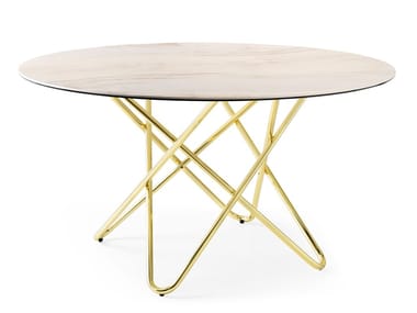 STELLAR - Round ceramic table by Calligaris