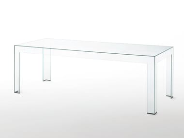 ATLANTIS - Rectangular crystal table by Glas Italia