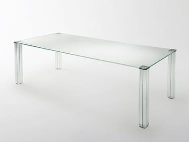 CRYPT?E - Rectangular crystal table by Glas Italia