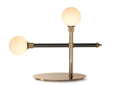 ALPHA - Brass table lamp with fixed arm by Visionnaire